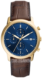 Fossil Minimalist Niebieski/Skóra Ø42 mm FS5942