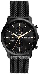 Fossil Minimalist Czarny/Stal Ø42 mm FS5943
