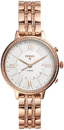 Fossil Biały/Stal w kolorze różowego złota Ø36 mm FTW5034