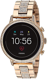 Fossil Ekran LCD/Stal w kolorze różowego złota Ø40 mm FTW6012