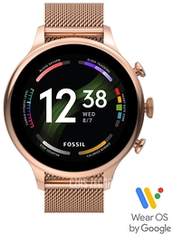Fossil Gen 6 Wielokolorowy/Stal w kolorze różowego złota Ø41 mm FTW6082