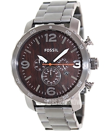 Fossil Nate Brązowy/Stal Ø50 mm JR1355