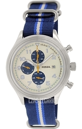 Fossil Compass Beżowy/Tkanina Ø43 mm JR1460