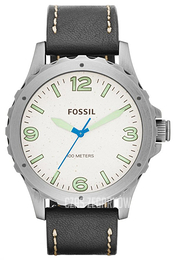 Fossil Nate Biały/Skóra Ø45 mm JR1461