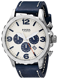 Fossil Casual Biały/Skóra Ø50 mm JR1480