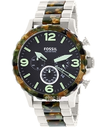 Fossil Nate Czarny/Stal Ø50 mm JR1498