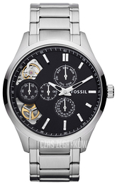 Fossil Twist Czarny/Stal Ø44 mm ME1124
