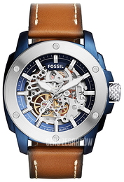 Fossil Machine Niebieski/Skóra Ø45 mm ME3135