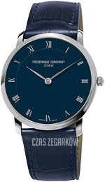 Frederique Constant Slimline Niebieski/Skóra Ø39 mm FC-200RN5S36