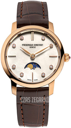 Frederique Constant Slimline Biały/Skóra Ø25 mm FC-206MPWD1S4