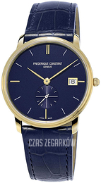 Frederique Constant Slimline Niebieski/Skóra Ø37 mm FC-245N4S5