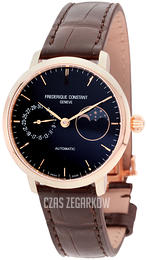 Frederique Constant Slimline Czarny/Skóra Ø39 mm FC-702G3S4
