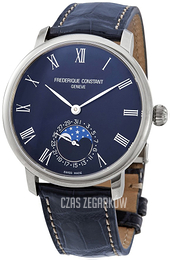 Frederique Constant Slimline Niebieski/Skóra Ø42 mm FC-705NR4S6