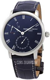 Frederique Constant Slimline Niebieski/Skóra Ø40 mm FC-723NR3S6