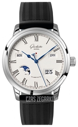 Glashütte Original Senator Srebrny/Guma Ø42 mm 100-02-22-12-04