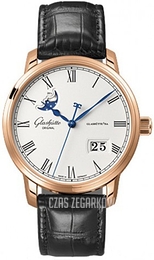 Glashütte Original Senator Srebrny/Skóra Ø40 mm 100-04-32-15-04