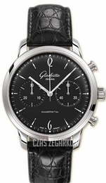 Glashütte Original Senator Sixties Czarny/Skóra Ø42 mm 39-34-02-22-04