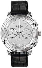 Glashütte Original Star Chronograph XL Srebrny/Skóra Ø44 mm 39-34-21-42-04