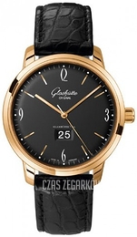 Glashütte Original Senator Sixties Czarny/Skóra Ø42 mm 39-47-02-01-04