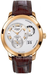 Glashütte Original Pano Panomatic Reverse Srebrny/Skóra Ø42 mm 90-03-31-11-04