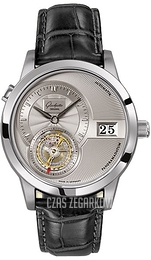 Glashütte Original Pano Panomatic Tourbillon Srebrny/Skóra Ø39.4 mm 93-01-05-12-04
