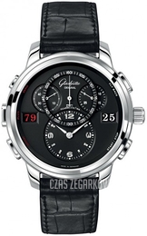 Glashütte Original Pano Panomatic Chrono Czarny/Skóra Ø44 mm 96-01-02-02-04