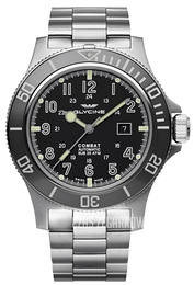 Glycine Combat Czarny/Stal Ø48 mm GL0095