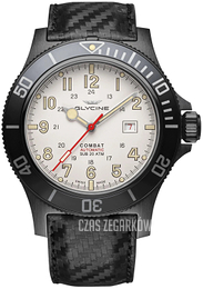 Glycine Combat Srebrny/Skóra Ø48 mm GL0190