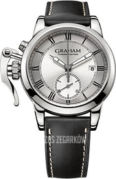 Graham Chronofighter Srebrny/Skóra Ø42 mm 2CXAY.S05A