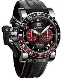 Graham Chronofighter Oversize Czarny/Guma Ø47 mm 2OVGS.B20A