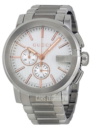 Gucci G Chrono Srebrny/Stal Ø44 mm YA101201