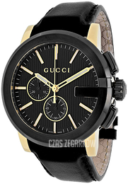 Gucci G Chrono Czarny/Skóra Ø44 mm YA101203