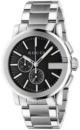 Gucci G Chrono Czarny/Stal Ø44 mm YA101204