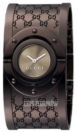 Gucci 112 J Brązowy/Stal Ø23.5 mm YA112432