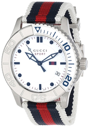 Gucci 126 XL Biały/Tkanina Ø44 mm YA126239