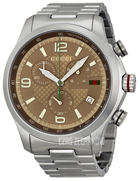 Gucci G-Timeless Brązowy/Stal Ø45 mm YA126248