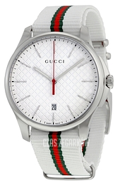 Gucci G-Timeless Biały/Tkanina Ø40 mm YA126322