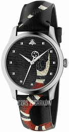 Gucci G-Timeless Czarny/Skóra Ø38 mm YA1264007A