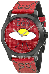Gucci G-Timeless Czerwony/Guma Ø38 mm YA1264023