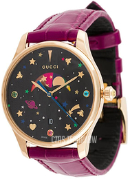 Gucci G-Timeless Czarny/Skóra Ø36 mm YA1264050