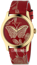 Gucci G-Timeless Czerwony/Skóra Ø38 mm YA1264054