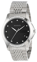 Gucci 126 MD Czarny/Stal Ø38 mm YA126408