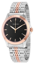 Gucci G-Timeless Czarny/Stal w kolorze różowego złota Ø38 mm YA126410