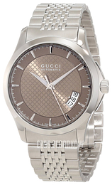 Gucci 126 MD Brązowy/Stal Ø38 mm YA126412