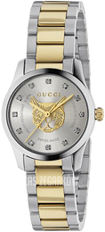 Gucci G-Timeless Srebrny/Stal w odcieniu złota Ø27 mm YA1265016