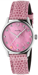 Gucci G-Timeless Różowy/Skóra Ø29 mm YA126586
