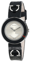 Gucci 129 SM Srebrny/Skóra Ø27 mm YA129508