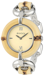 Gucci 132 MD Beżowy/Stal Ø35 mm YA132404