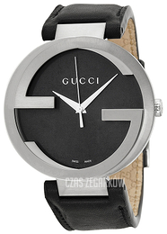 Gucci Interlocking Czarny/Skóra Ø42 mm YA133205