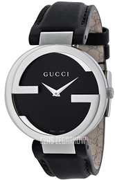 Gucci Interlocking Czarny/Skóra Ø37 mm YA133301